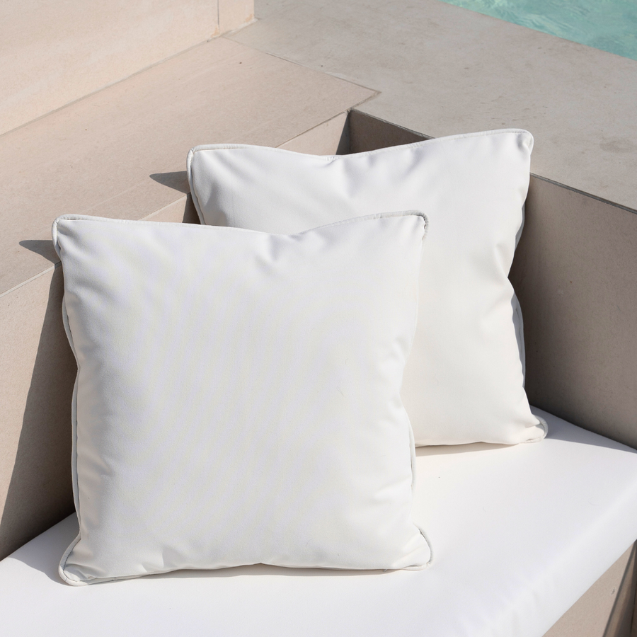 Cotton White Outdoor Cushion