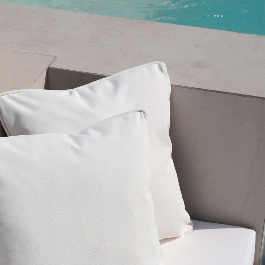 Cotton White Outdoor Cushion