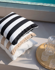 Taupe Stripe Outdoor Cushion