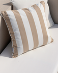 Taupe Stripe Outdoor Cushion