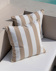 Taupe Stripe Outdoor Cushion