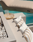 Taupe Stripe Outdoor Cushion