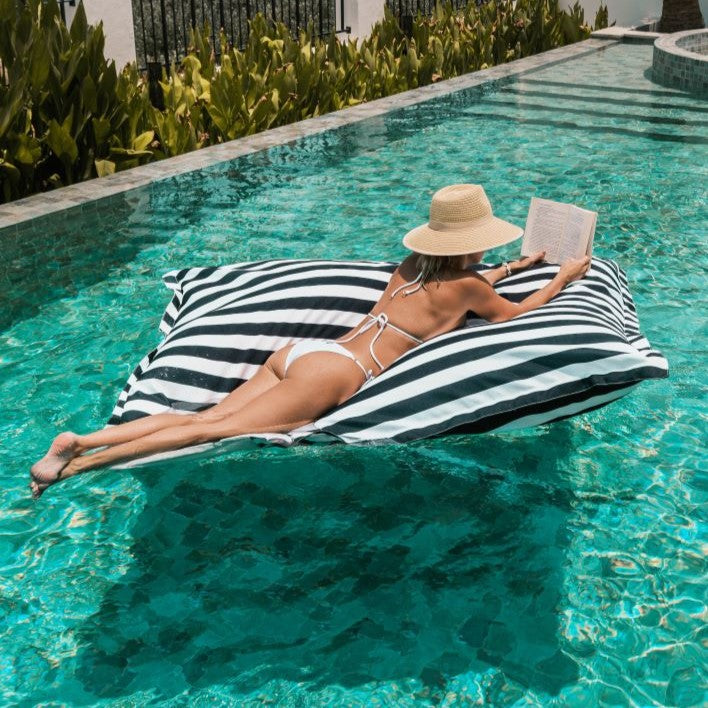 Pool Pillow | Monochrome Stripe